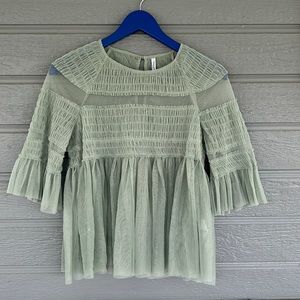 Zara top mint/sage size M